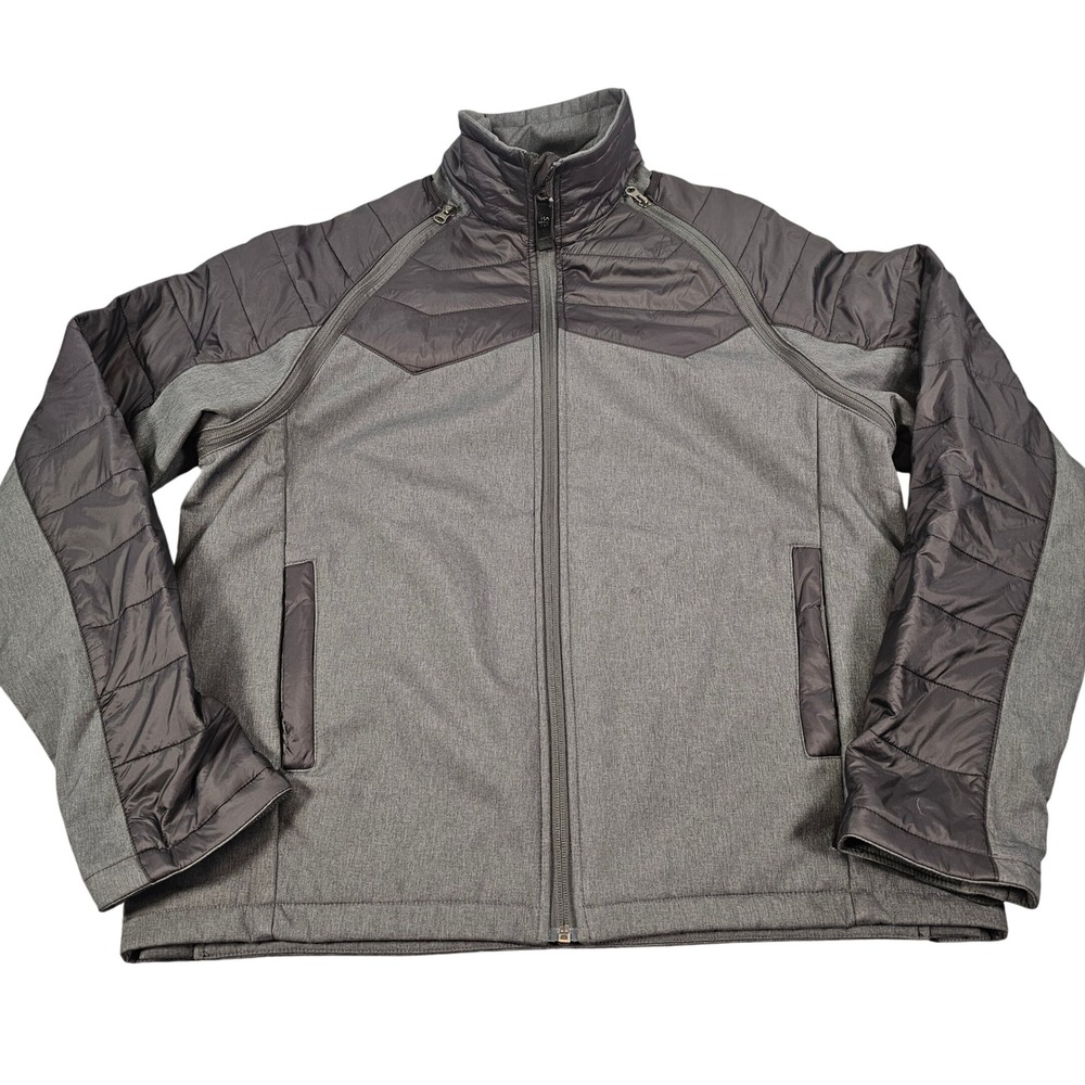 STS‎ Ranchwear Mens Medium Gray Quilted Lined Full Zip Jacket